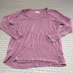 Lou & grey v neck purple/pink  long sleeve top size medium